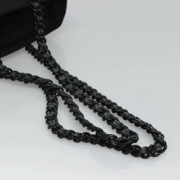 PRADA Chain Shoulder Bag Nylon Black - Picture 11 of 15